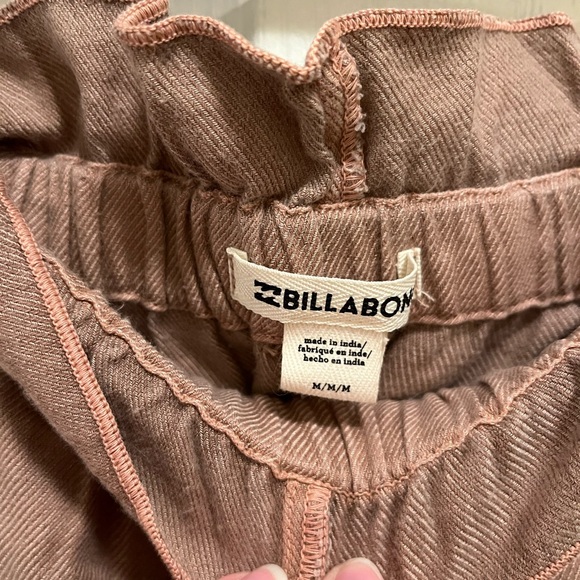 NWOT Billabong Paperbag Rope Belt Linen Pants - Picture 4 of 5